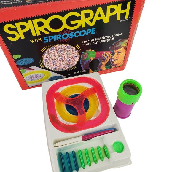 Vintage 1994 Spirograph with Spiroscope by Kenner, Design Toy, IOB - Picture 3 of 6